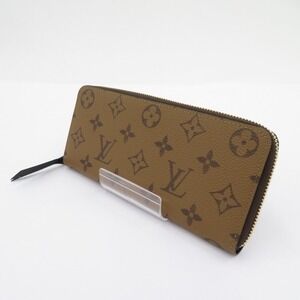 Louis Vuitton Monogram Reverse Portefeuille Wallet Clemence Long Brown